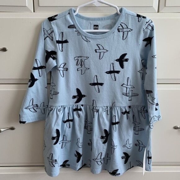 NWT Tea Collection Seabirds Skirted Staple Dress, size 2T - Picture 2 of 7